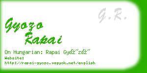 gyozo rapai business card